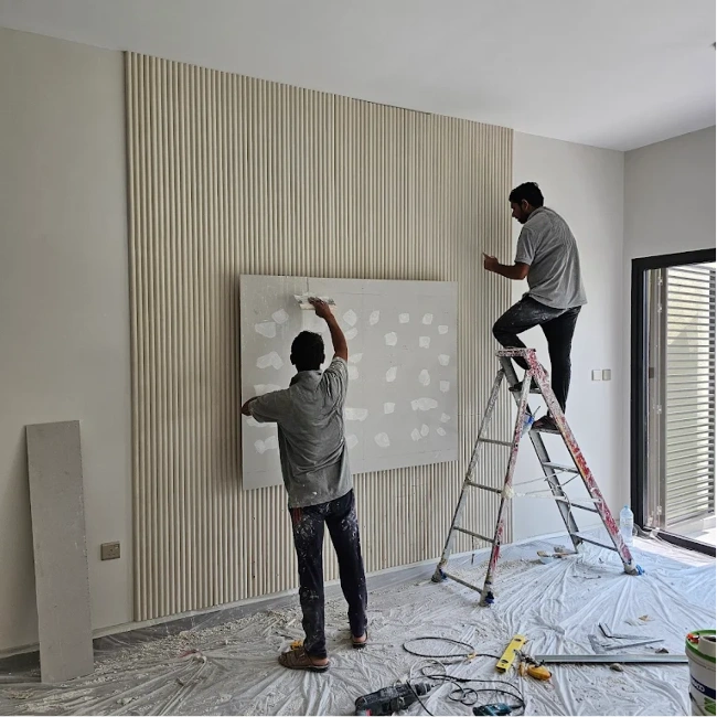 Office wall decorating project UAE