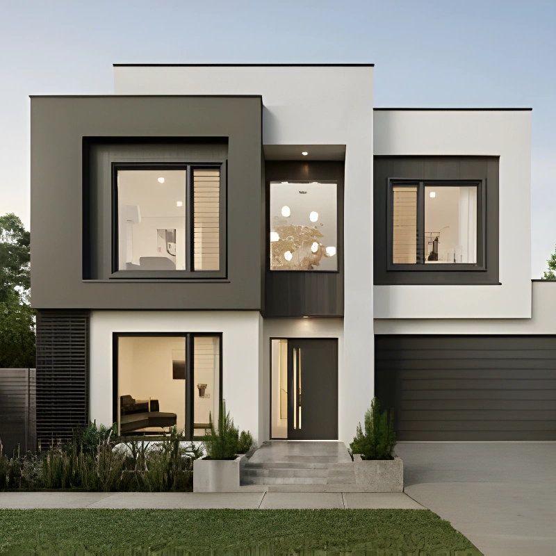 Beautifully painted villa walls